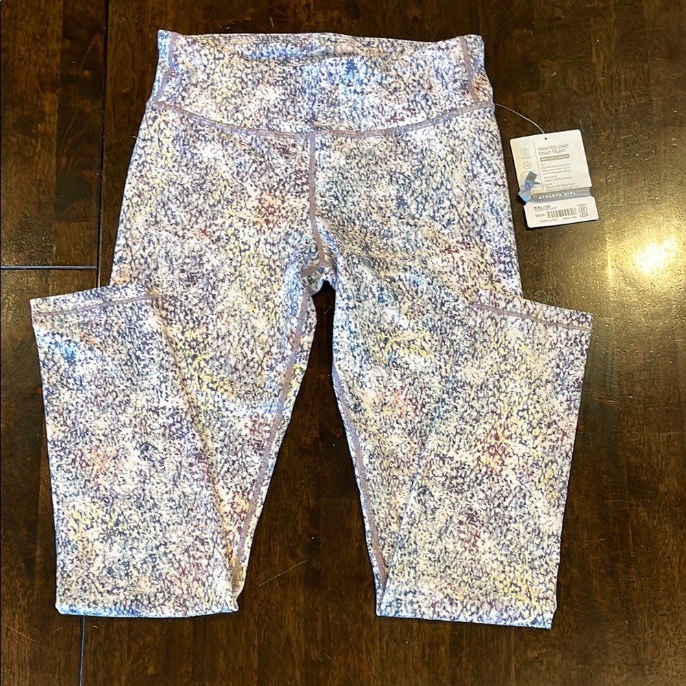 Athleta Purple and Yellow Leggings Full-Length